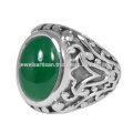 Green Onyx Gemstone 925 Solid Silver Ring Jewelry